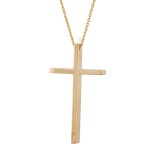 Γυναικείος Σταυρός Με αλυσίδα , Χρυσός 18κ Με Διαμάντια